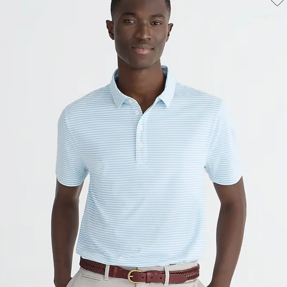NWOT j crew Performance polo shirt with COOLMAX® in stripe